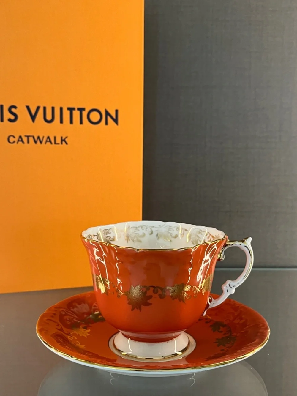 Aynsley Fine English Bone China Tea Cup in Pumpkin Spice. - Picture 3 of 9